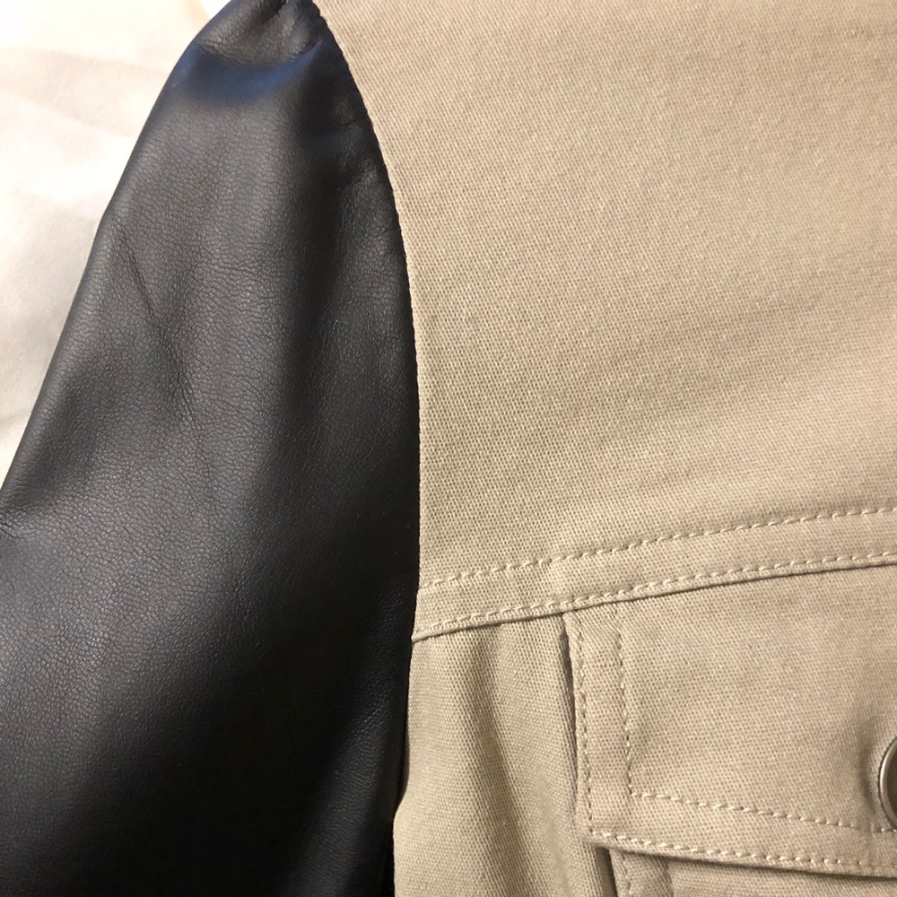 (NWOT) Kensie Crop Jacket W/ Faux Leather Sleeves - Picture 5 of 6